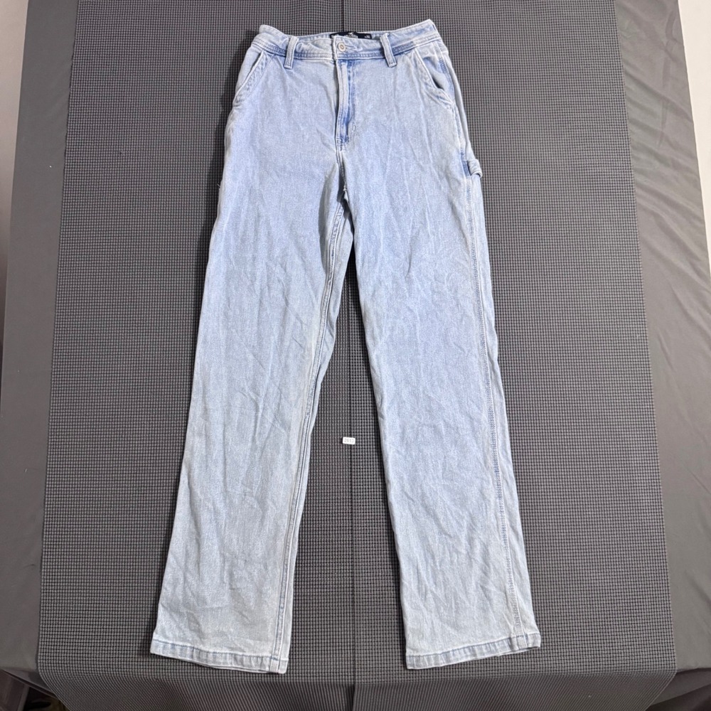 Hollister Ultra High-Rise Dad Jean Light Wash Carpenter Pants W26L 3L/2L